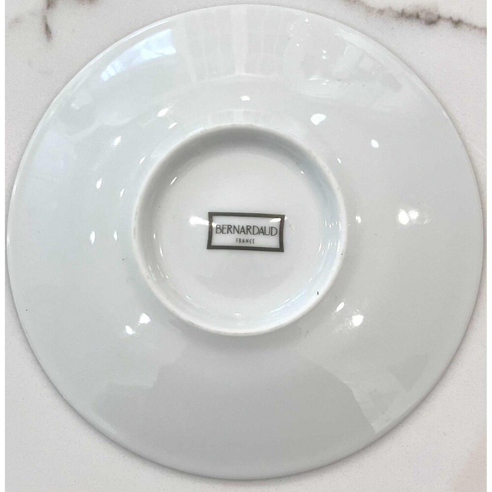 One Bernardaud Espresso Cup & Saucer Fusion Bla White 2 Oz Hard to Find - Picture 3 of 6